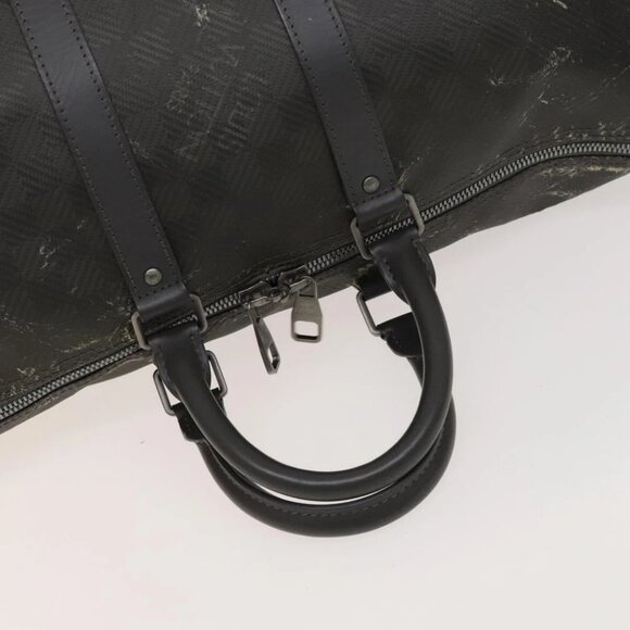 LOUIS VUITTON Damier Carbon Keepall 45 Boston Bag Black - Picture 12 of 16